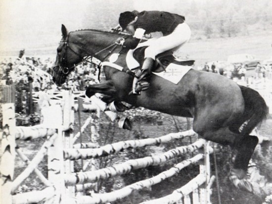 British rider Debbie Johnsey on Moxy just missed out on a medal finishing fourth individually in the Montreal Olympics in 1976